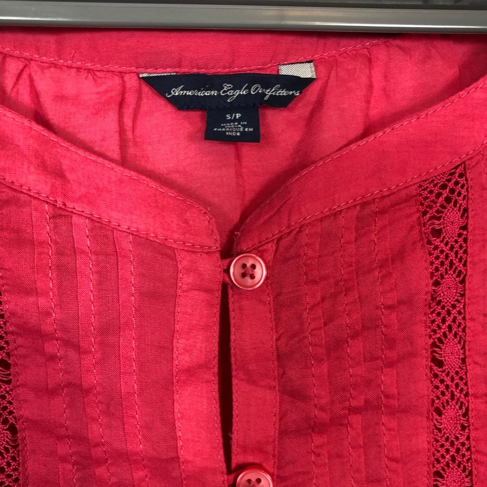 American Eagle pink long crop too EUC - Picture 2 of 4